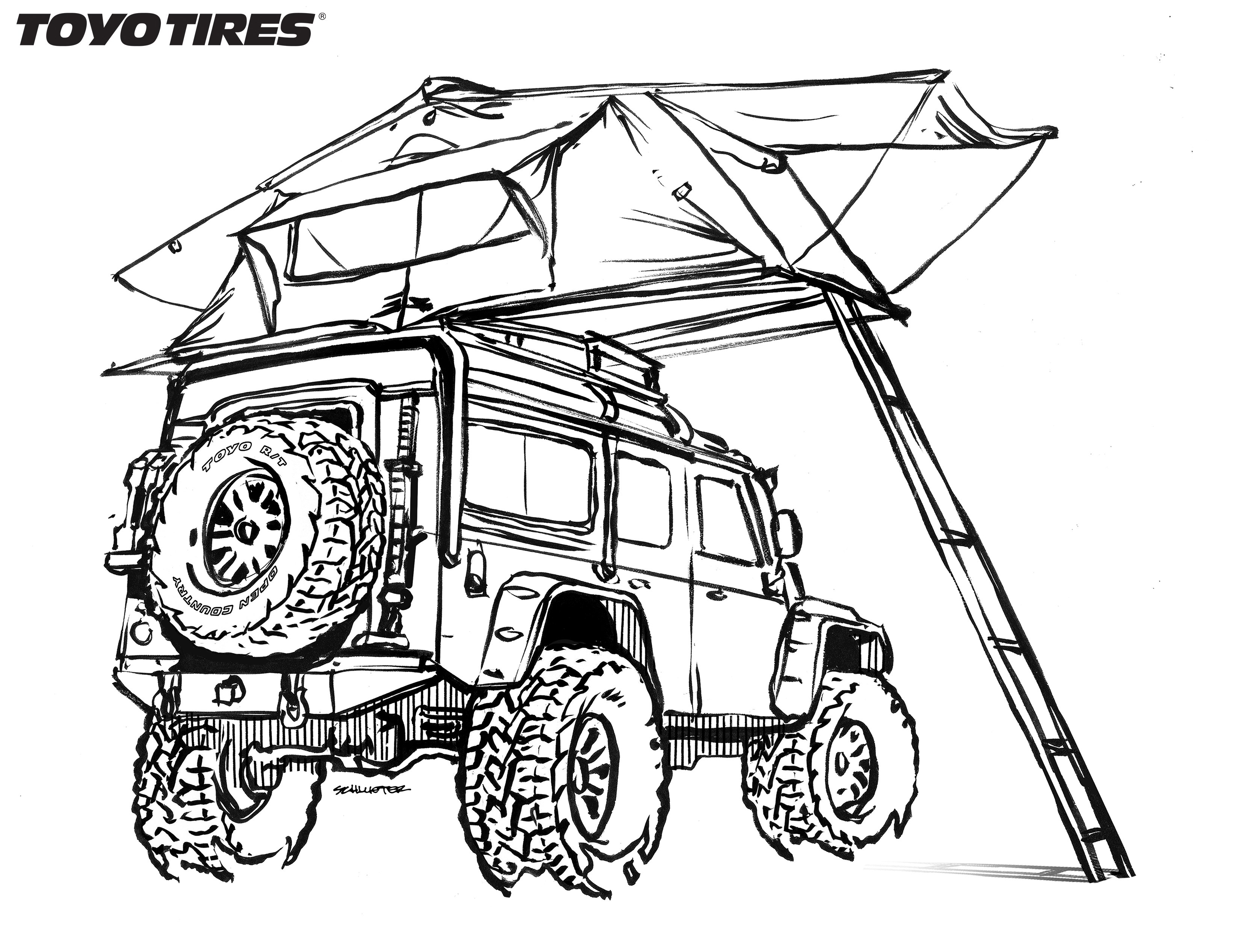 Toyo Tires Trailpass Coloring Page - 1